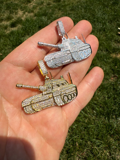 SERIES 6: Limited Edition Moissanite Army Tank Pendant Harlembling x Romeo Brown PENDANTS HarlemBling