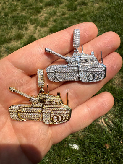 SERIES 6: Limited Edition Moissanite Army Tank Pendant Harlembling x Romeo Brown PENDANTS HarlemBling