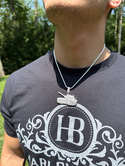SERIES 6: Limited Edition Moissanite Army Tank Pendant Harlembling x Romeo Brown PENDANTS HarlemBling