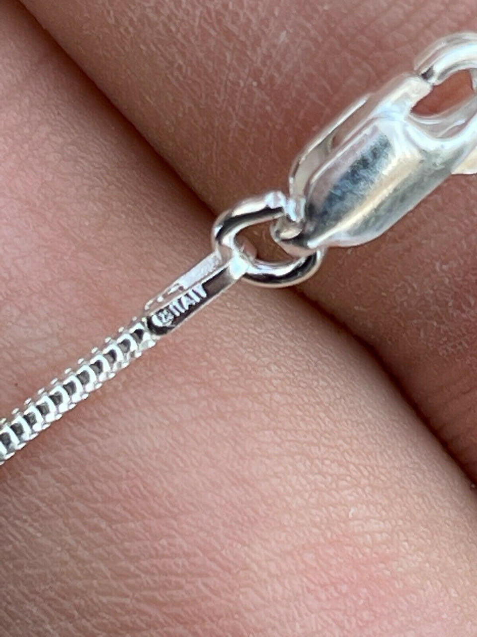 Handmade Solid 925 Sterling Silver 1.5mm Snake Chain Diamond Cut Ladies Necklace 14-30