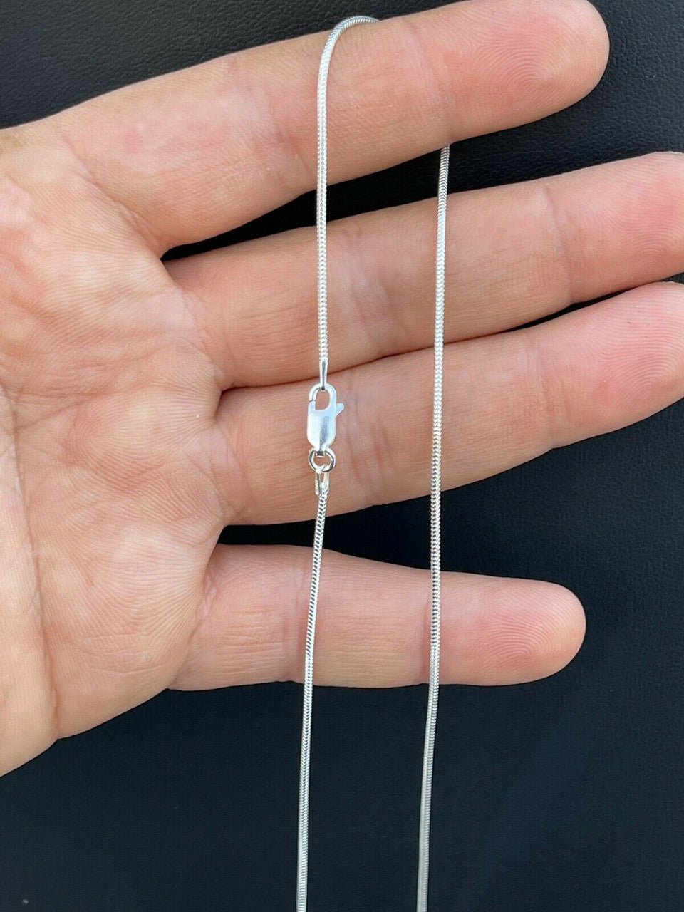 Handmade Solid 925 Sterling Silver 1.5mm Snake Chain Diamond Cut Ladies Necklace 14-30