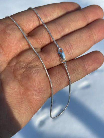 Handmade Solid 925 Sterling Silver 1.5mm Snake Chain Diamond Cut Ladies Necklace 14-30