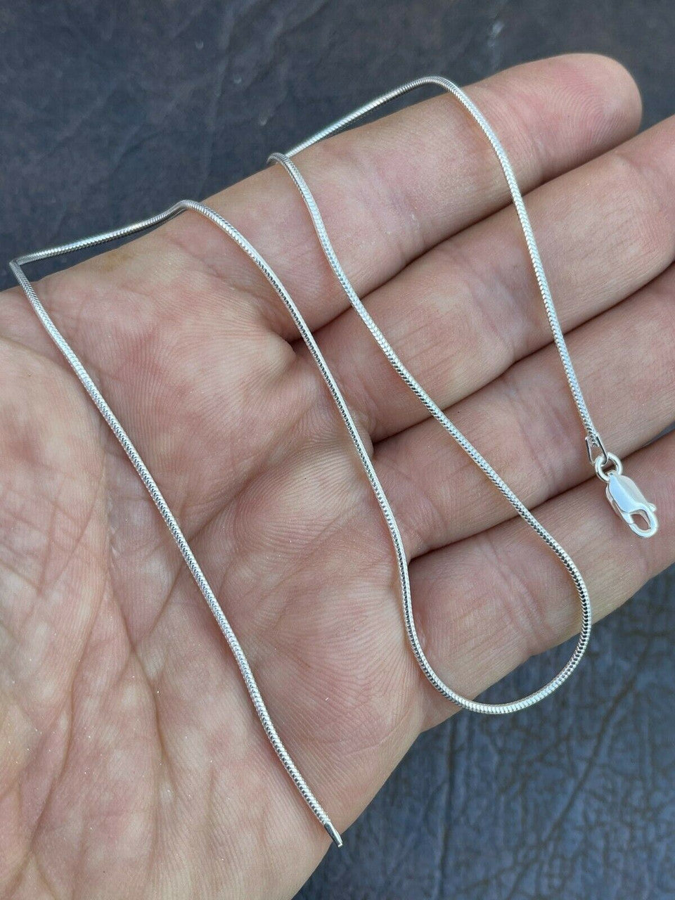 Handmade Solid 925 Sterling Silver 1.5mm Snake Chain Diamond Cut Ladies Necklace 14-30