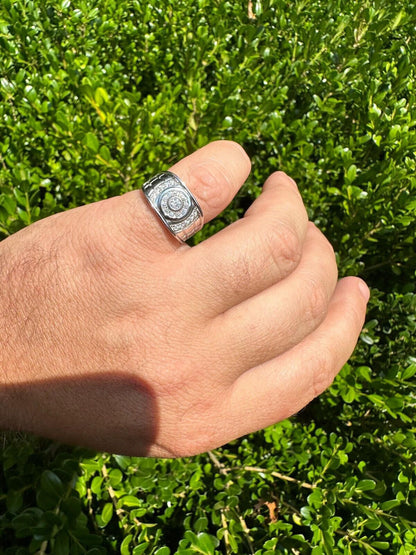 HarlemBling 0.5ct Moissanite Men's Real Solid 925 Silver Ring Passes Tester Iced Sizes 6-13