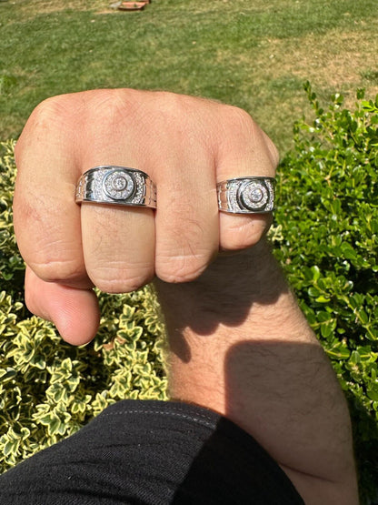 HarlemBling 0.5ct Moissanite Men's Real Solid 925 Silver Ring Passes Tester Iced Sizes 6-13