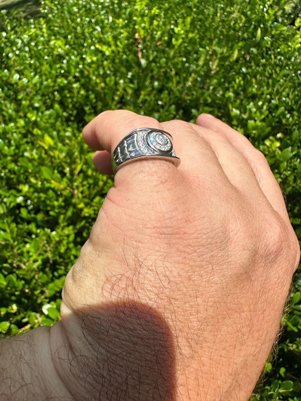 HarlemBling 0.5ct Moissanite Men's Real Solid 925 Silver Ring Passes Tester Iced Sizes 6-13