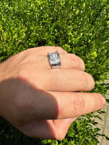 HarlemBling 0.5ct Moissanite Men's Real Solid 925 Silver Ring Passes Tester Iced Sizes 6-13