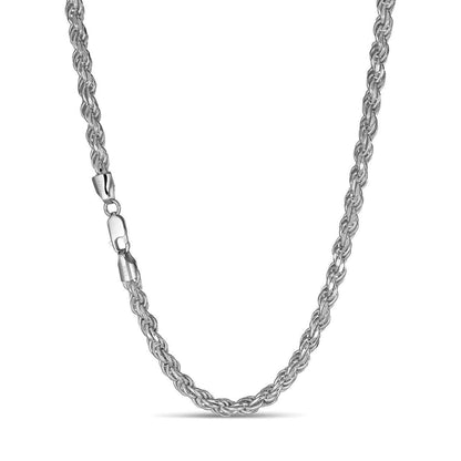 HarlemBling #1 Bestseller Rope Chain Necklace - 925 Sterling Silver - 18"-30" - 6mm