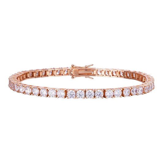 HarlemBling #1 BESTSELLER Tennis Bracelet Iced Out CZ Stones - 14k Rose Gold Vermeil Over 925 Silver - 3mm-7mm - 6-9"