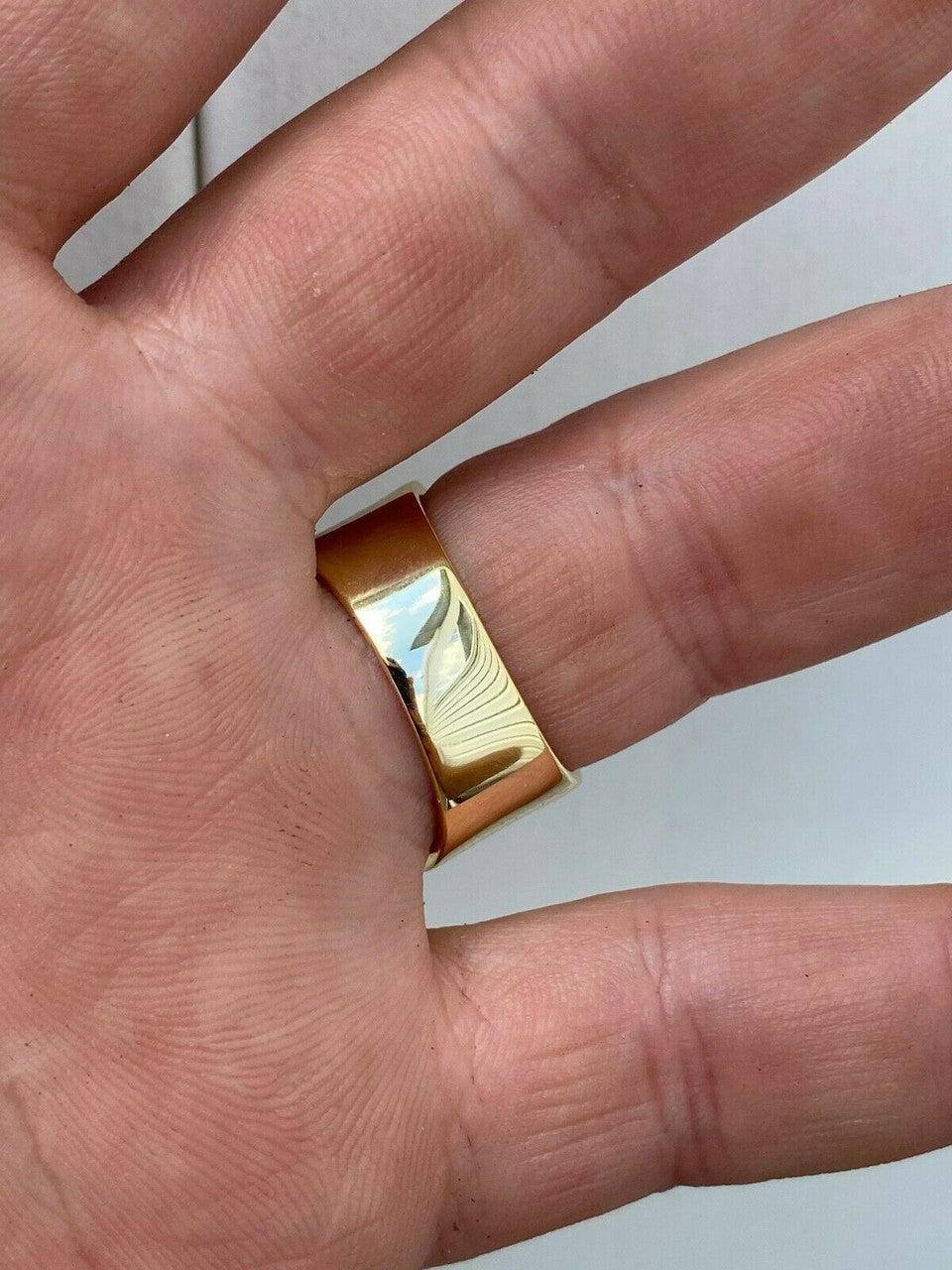 HarlemBling 14k Gold Over REAL Solid 925 Silver Ring Blue Lives Matter Thin Blue Line Police