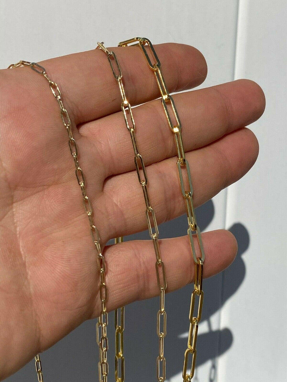 2.5mm Paperclip Link Chain Bracelet 14K White Gold-Plated 2.5mm Paperclip Link Chain Bracelet 14K White Gold-Plated