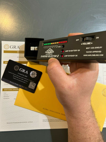 HarlemBling 14k Gold Vermeil 925 Iced MOISSANITE Square Screwback Earrings Pass Diamond Test