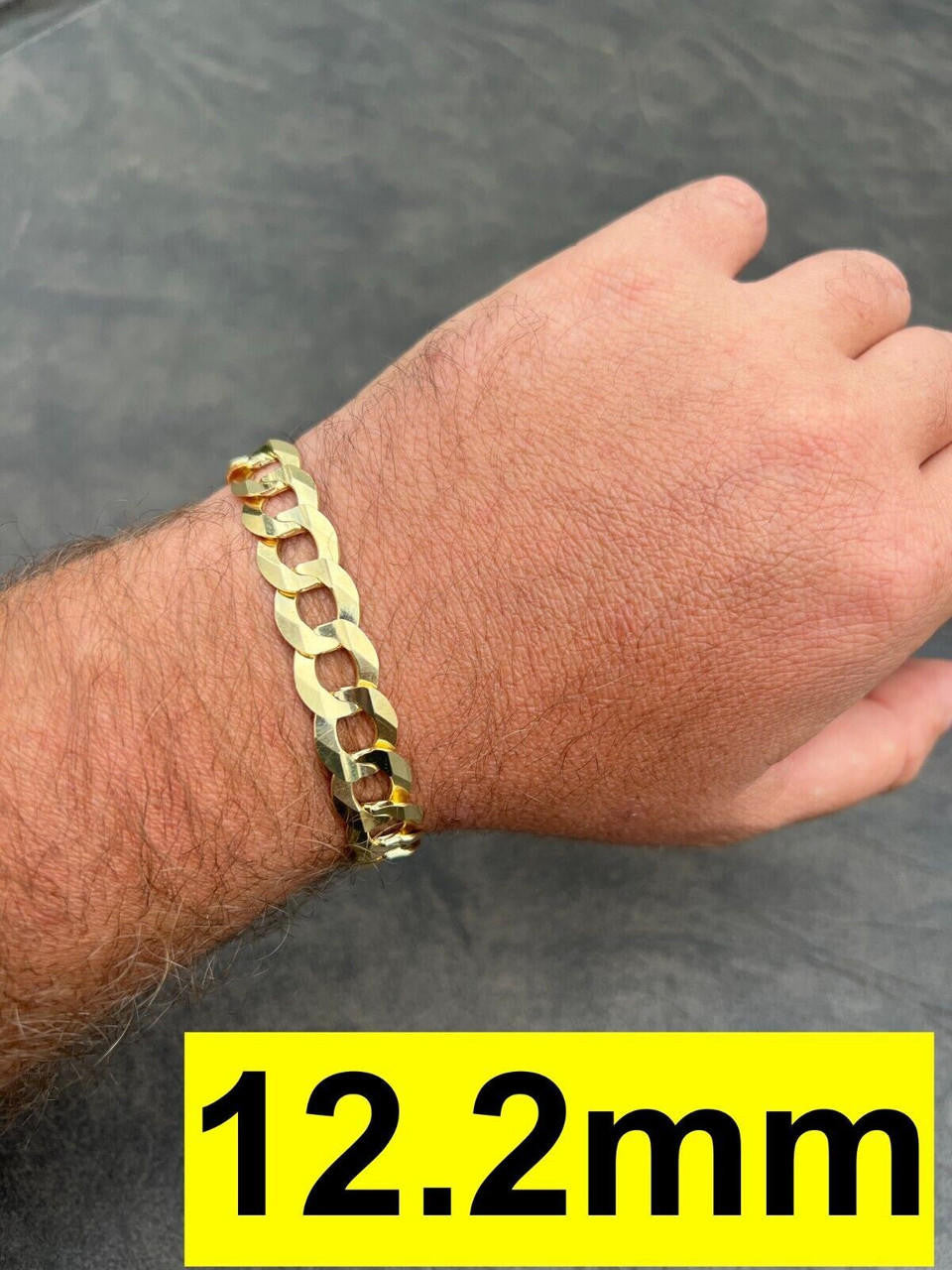 HarlemBling 14k Real Solid Yellow Gold Curb Miami Cuban Link Bracelet *$45-50+/Gram*