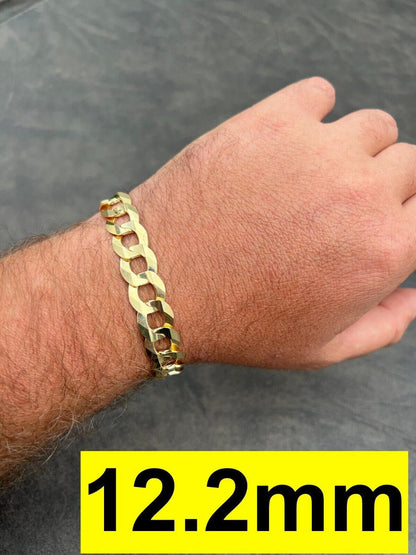 HarlemBling 14k Real Solid Yellow Gold Curb Miami Cuban Link Bracelet *$45-50+/Gram*