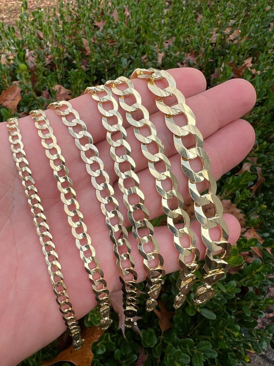 HarlemBling 14k Real Solid Yellow Gold Curb Miami Cuban Link Bracelet *$45-50+/Gram*