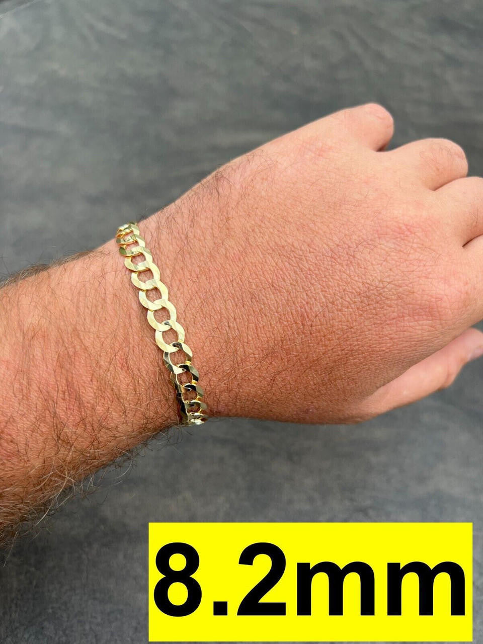 HarlemBling 14k Real Solid Yellow Gold Curb Miami Cuban Link Bracelet *$45-50+/Gram*