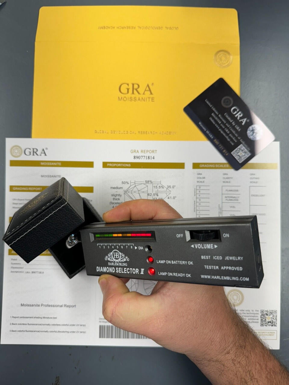 HarlemBling 2.5ct MOISSANITE Round Cut Big Solitaire Men's Real Solid 925 Silver Ring Pinky