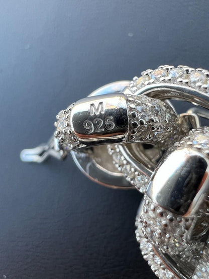 HarlemBling 22ct VVS Moissanite Thick Rolo Link Iced Hip Hop Bracelet - Pass Diamond Tester