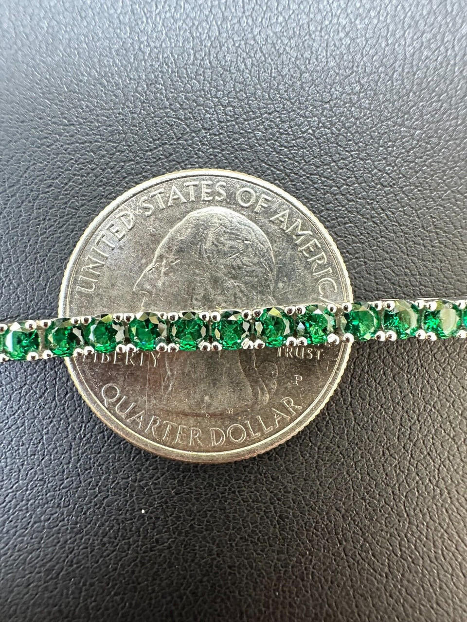 HarlemBling 3mm Green CZ Tennis Bracelet Real Iced 925 Sterling Silver Mens Ladies 6-8.5"