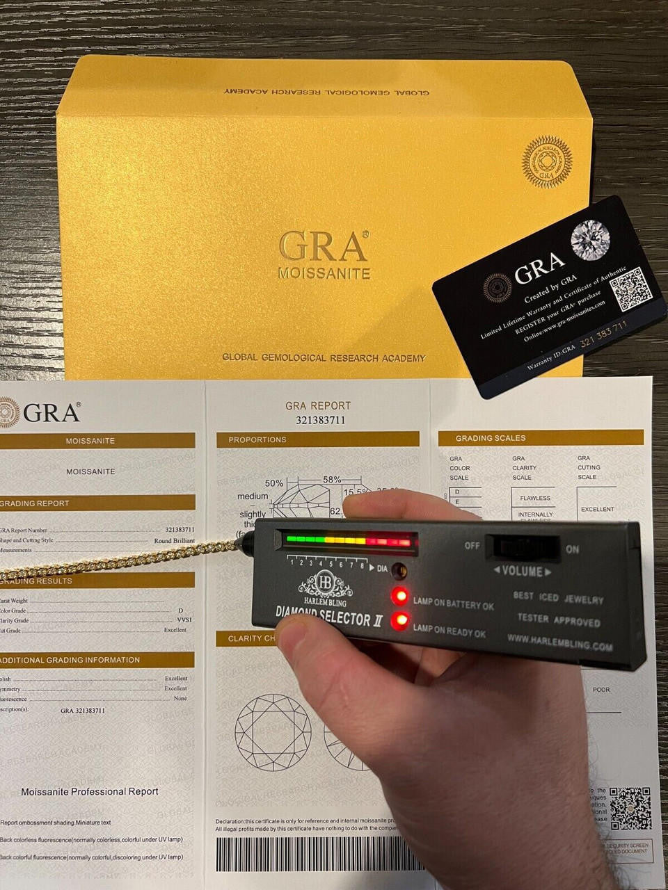 HarlemBling 3mm MOISSANITE Illusion Set Tennis Bracelet 14k Gold Vermeil 925 Silver 6-8.5"