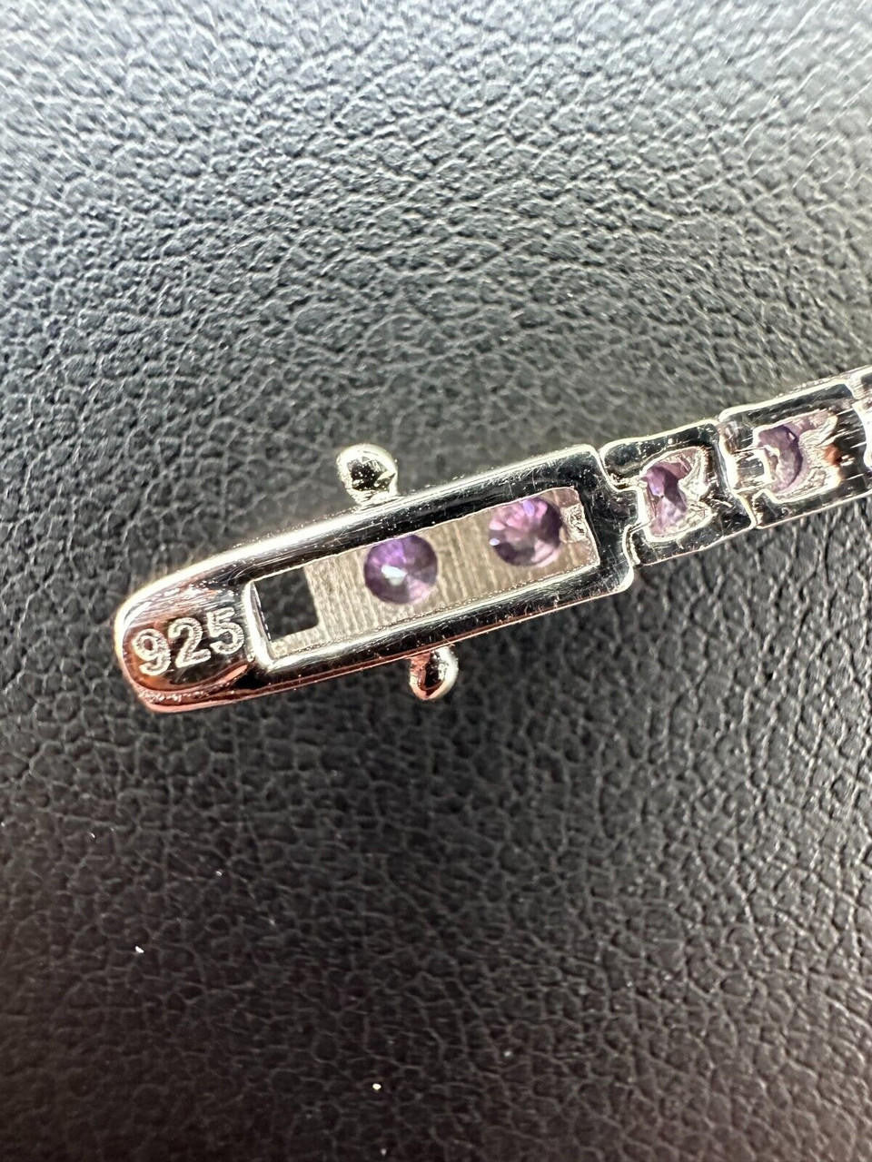 HarlemBling 3mm Purple CZ Tennis Bracelet Real Iced 925 Sterling Silver Mens Ladies 6-8.5"