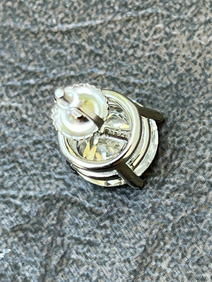 HarlemBling 4ct TW Moissanite Screw Back Solitaire Stud Earrings - GRA Certified D VVS1 8mm