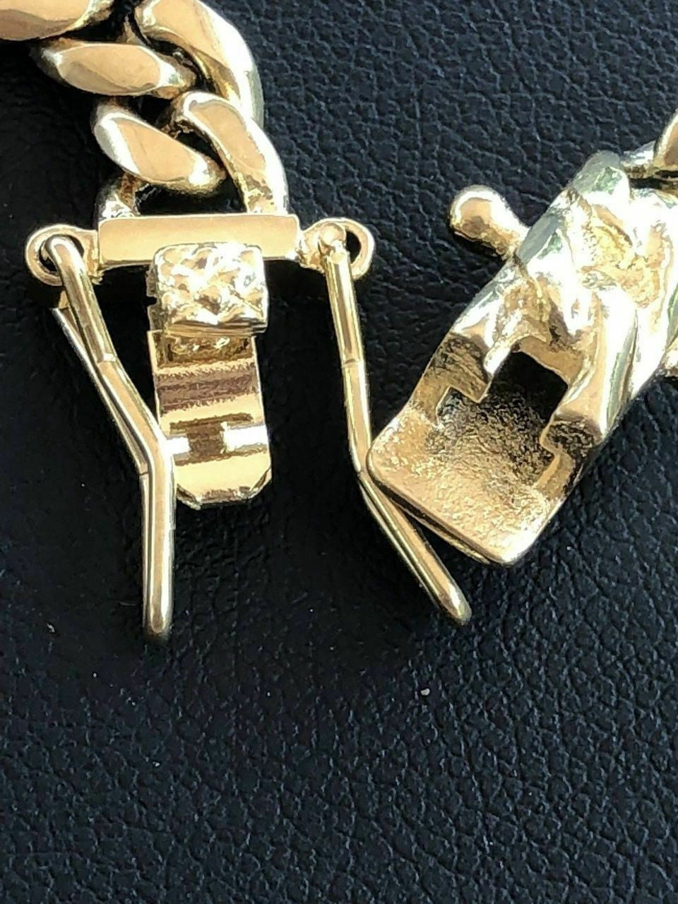 HarlemBling 6mm Mens Cuban Miami Link Bracelet 14k Gold Plated Stainless Steel 8 Long