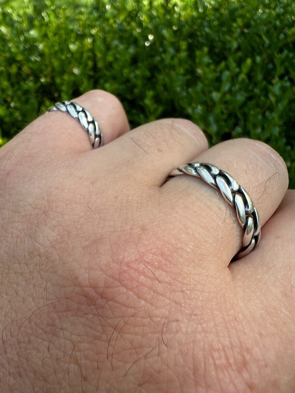 HarlemBling 6mm Miami Cuban Wedding Band Ring - Real Solid 925 Sterling Silver - Mens Ladies