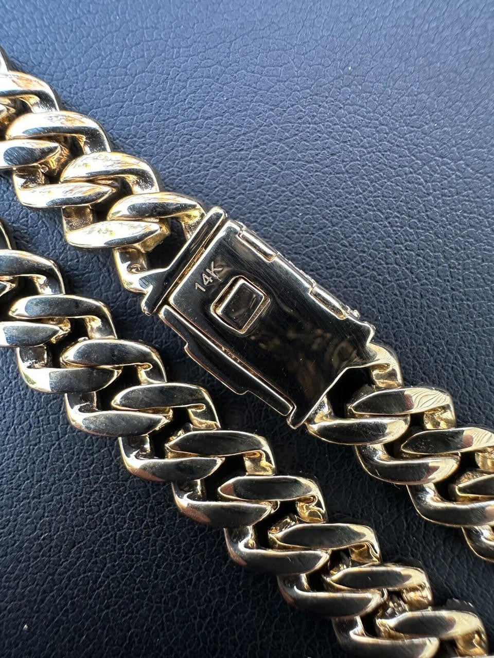 HarlemBling 8mm Solid 14k Gold MOISSANITE Real Miami Cuban Link Prong Iced Hip Hop Bracelet