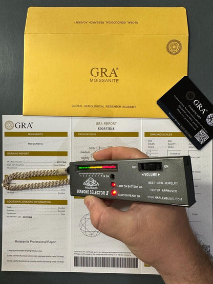 HarlemBling 8mm Solid 14k Gold MOISSANITE Real Miami Cuban Link Prong Iced Hip Hop Bracelet