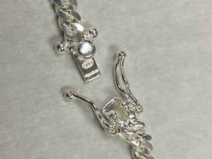 HarlemBling 925 Sterling Silver Miami Cuban Chain 4mm 7-30 Box Clasp Necklace Or Bracelet
