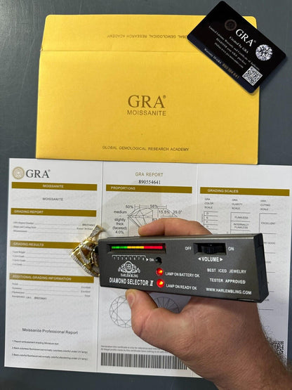 HarlemBling Air Jordan Nike Sneaker Pendant MOISSANITE Real 925 Silver Iced Hip Hop Necklace