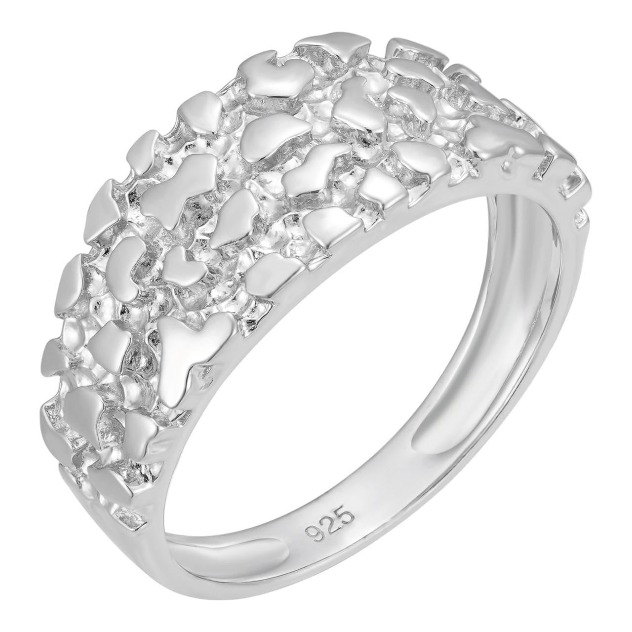 HarlemBling Alaska Silver Nugget Plain Ring - 925 Silver