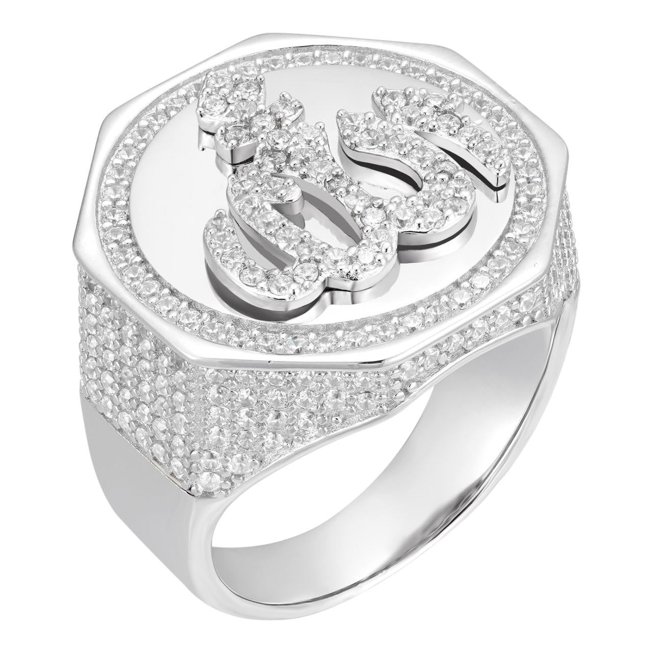 HarlemBling Almighty Allah Iced Out Ring - 925 Silver - CZ Stones