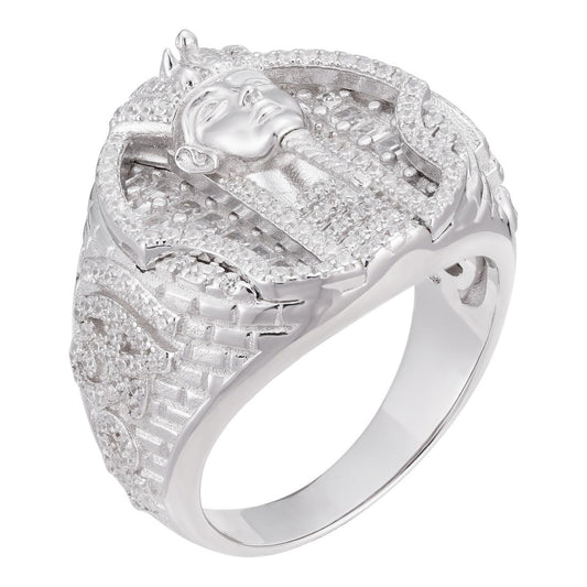 HarlemBling Ancient King Tut Iced Out Ring - 925 Silver - CZ Stones