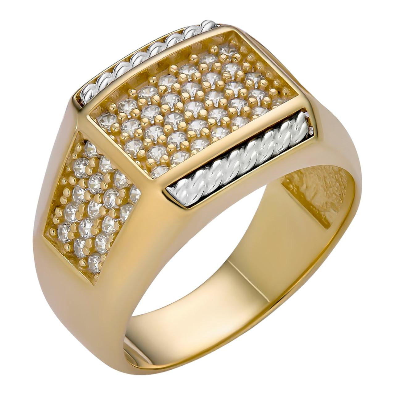HarlemBling Arizona Sun Ring - 14k Gold Vermeil 925 Silver - CZ Stones