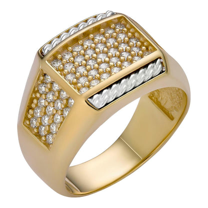 HarlemBling Arizona Sun Ring - 14k Gold Vermeil 925 Silver - CZ Stones