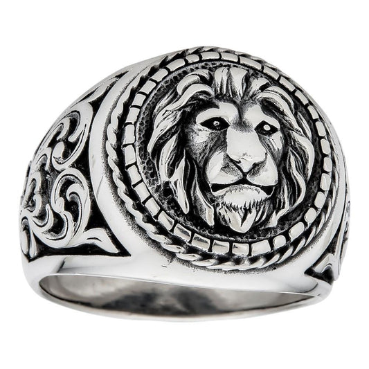 HarlemBling Armani Collection Lion Ring - 925 Silver Oxidized - Plain
