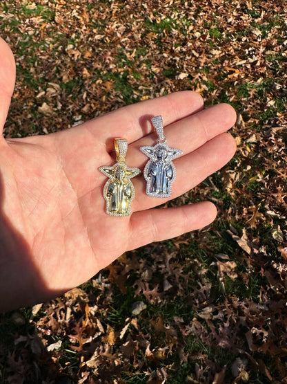 HarlemBling Baby Yoda Star Wars Pendant MOISSANITE Real 925 Silver / 14k Gold Iced Hip Hop