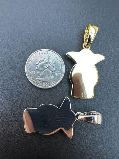 HarlemBling Baby Yoda Star Wars Pendant MOISSANITE Real 925 Silver / 14k Gold Iced Hip Hop
