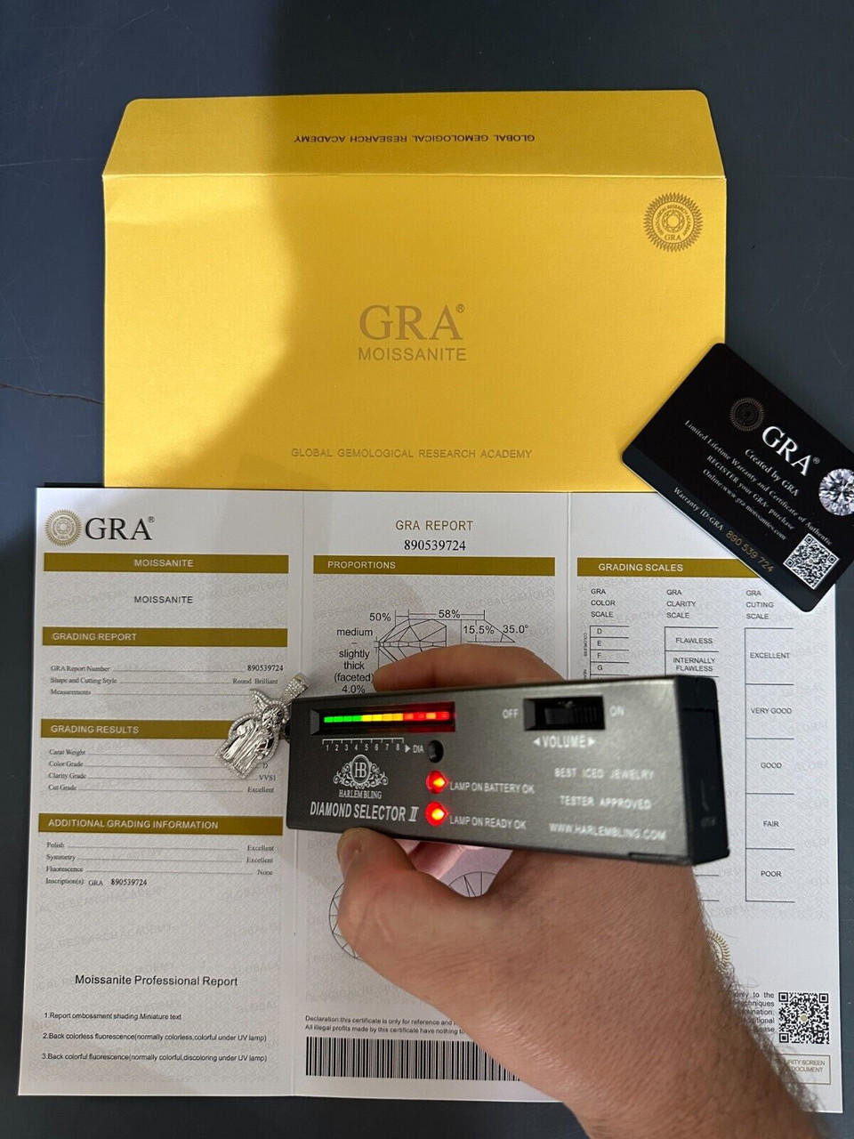 HarlemBling Baby Yoda Star Wars Pendant MOISSANITE Real 925 Silver / 14k Gold Iced Hip Hop