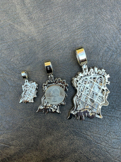 HarlemBling Baguette MOISSANITE Iced Hip Hop Jesus Pendant Iced Baguette Pass Diamond Tester