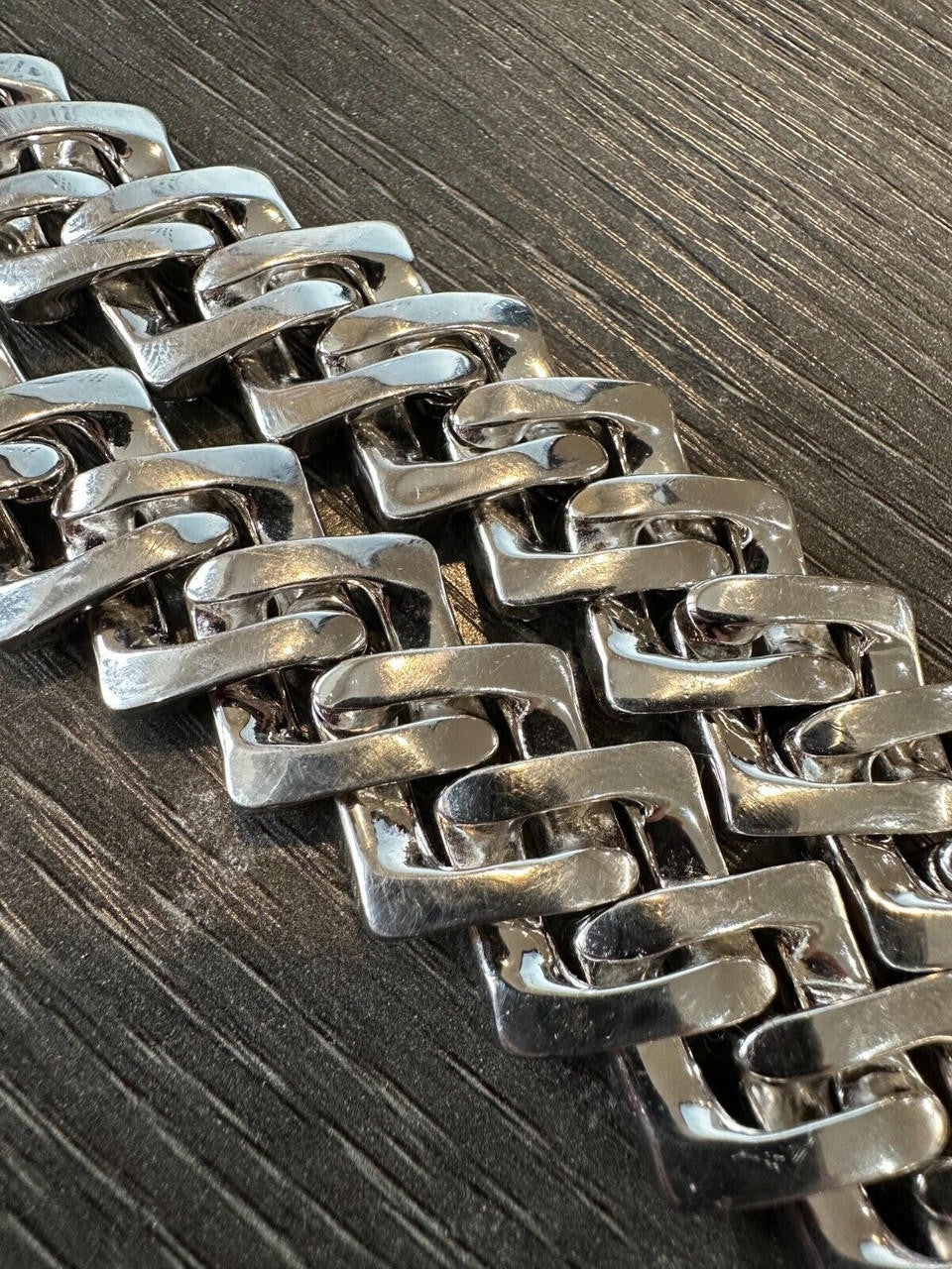 HarlemBling Baguette MOISSANITE Real Miami Cuban Link Chain Iced Solid 925 Silver Necklace