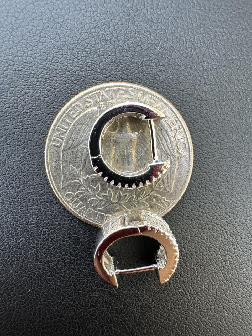 HarlemBling Baguette Moissanite Real Solid 925 Silver Hoops Small Huggie Hoop Earrings 12mm