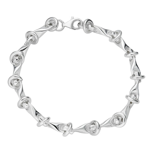 HarlemBling "Barbed Wire" Custom Bracelet - 925 Sterling Silver - 7"-9" - 8mm
