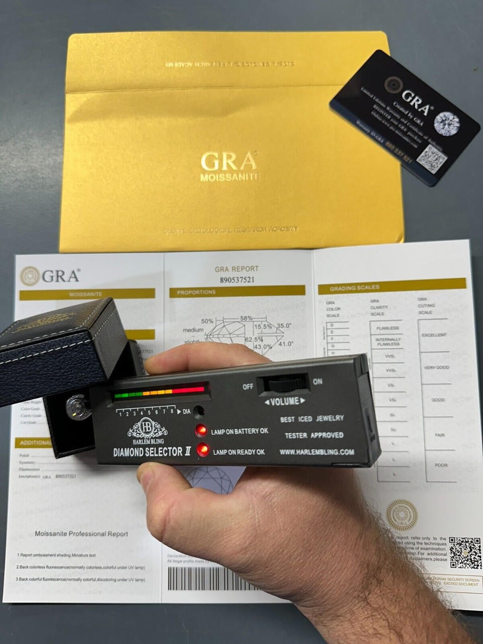 HarlemBling Big 2.4ct Oval Cut MOISSANITE Solitaire Men's Real Solid 925 Silver Ring Pinky