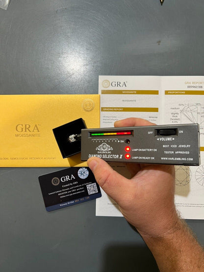 HarlemBling Big 2.5ct MOISSANITE Solitaire Mens Real Solid 925 Silver Ring Pinky Engagement