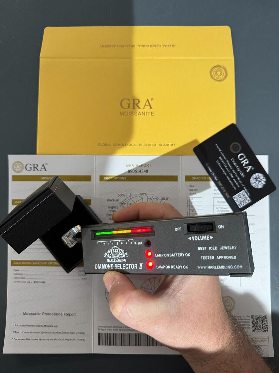 HarlemBling Big 2.6ct Baguette MOISSANITE Solitaire Mens Real Solid 925 Silver Ring Pinky