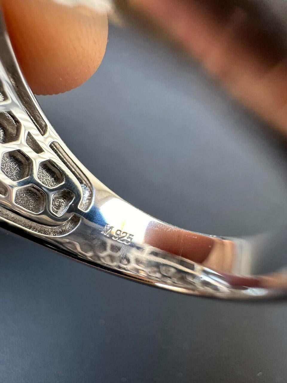 HarlemBling Big 2.6ct Emerald Cut MOISSANITE Solitaire Mens Real Solid 925 Silver Ring Pinky