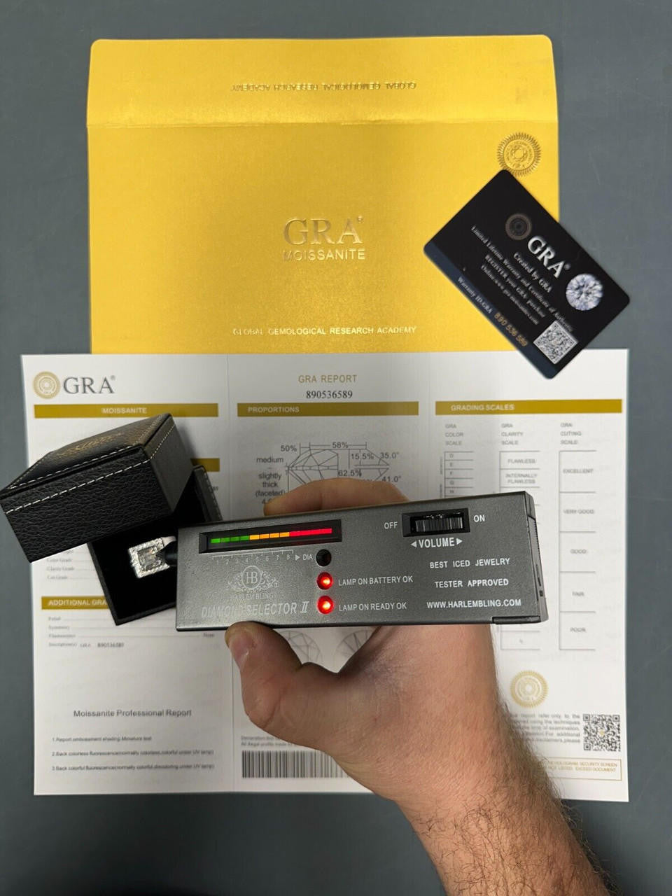 HarlemBling Big 3.6ct Asscher Cut MOISSANITE Solitaire Mens Real Solid 925 Silver Ring Pinky